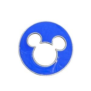 Walt Disney Pin Trading Mickey Mouse Blue Round Cut Out Icon Collectible WDW